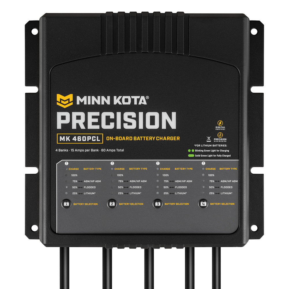 Minn Kota OnBoard Precision Charger MK460 PCL 4 Bank x 15 AMP LI Optimized Charger
