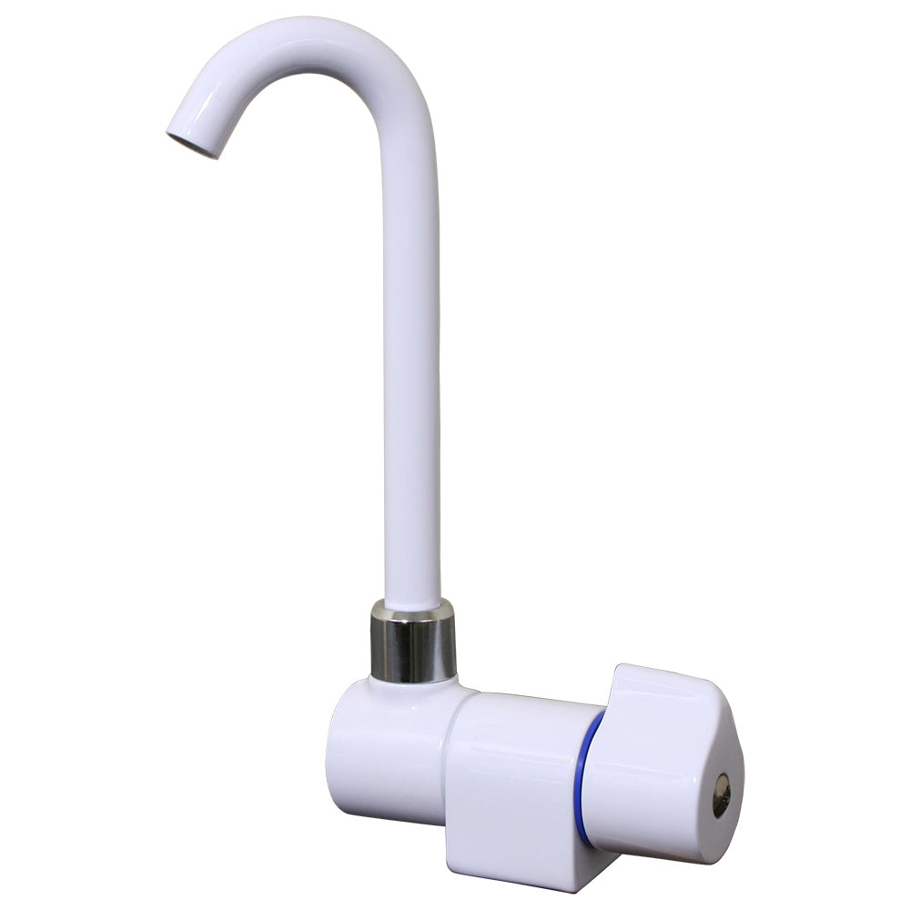 Scandvik Tall Tap wFolding Spout White Powder Coat Finish