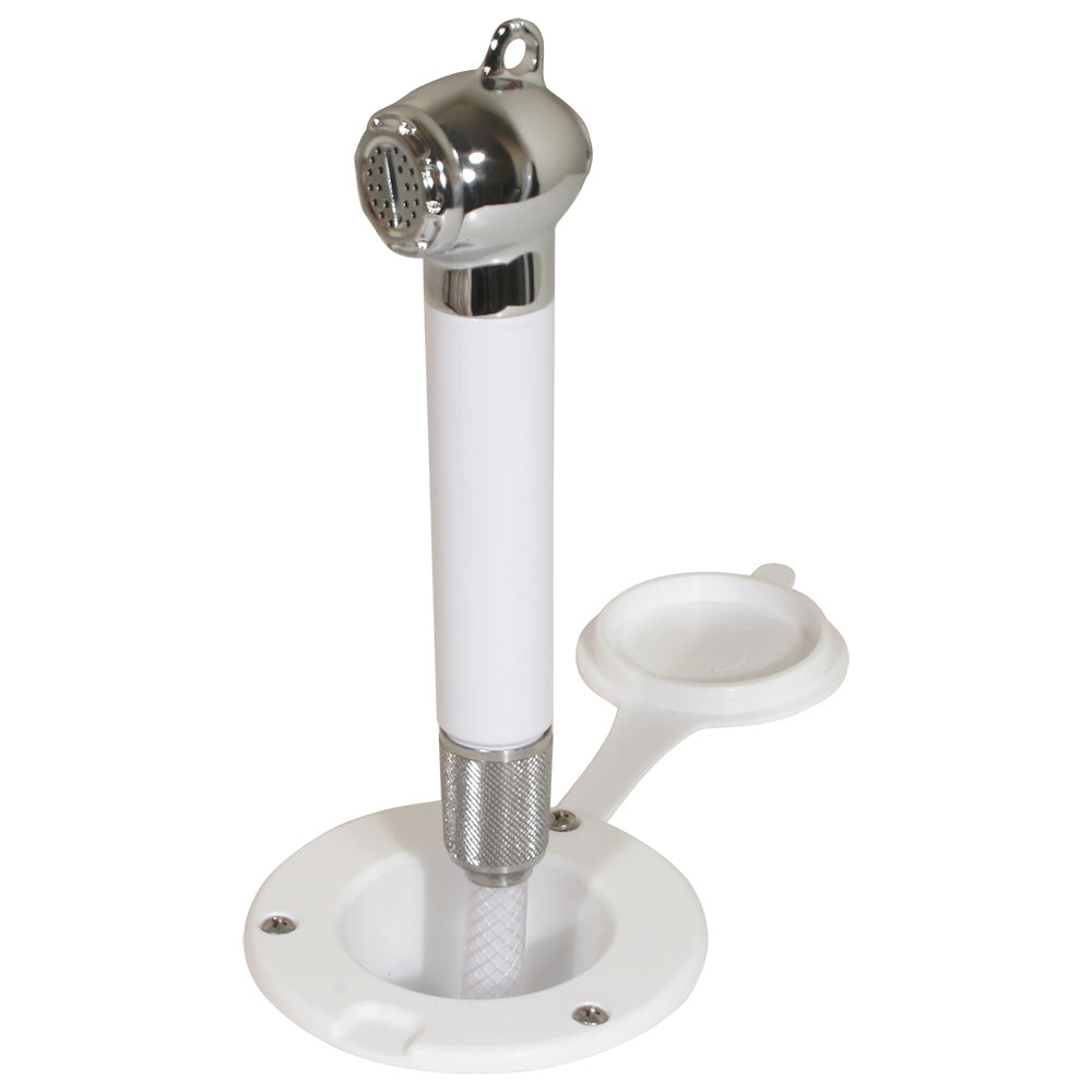Scandvik Recessed Transom Shower w6 Hose White