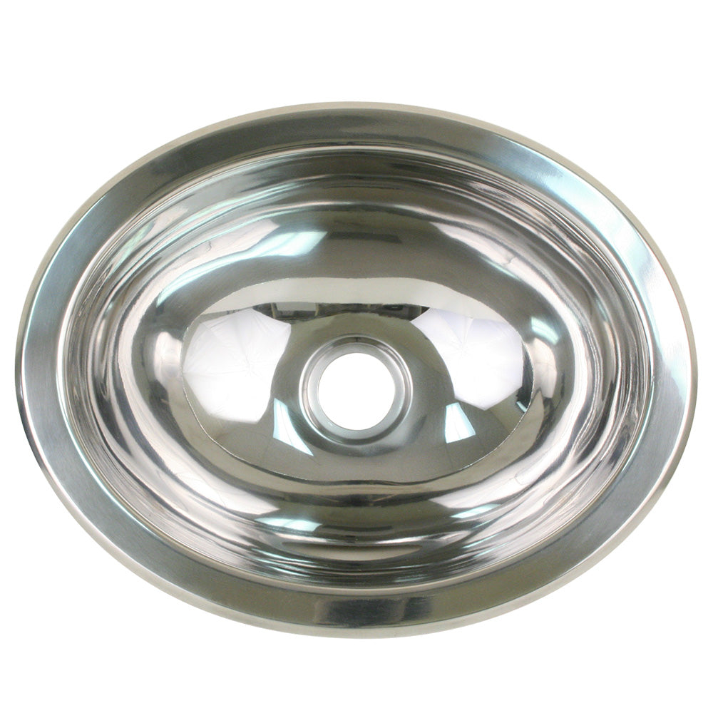 Scandvik Polished SS Oval Sink 1325 x 105