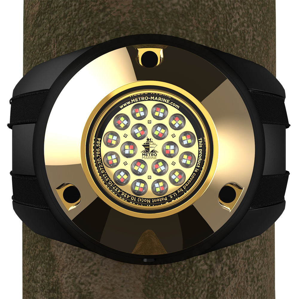 Metro Marine HighOutput Piling Mount Underwater Light wIntelligent Full Spectrum LEDs RGBW 90 Beam