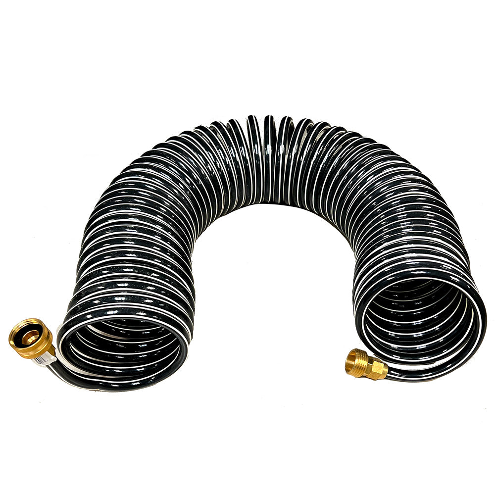 Trident Marine Coiled Wash Down Hose wBrass Fittings 25