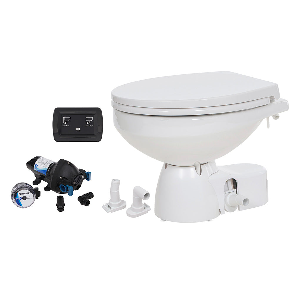 Jabsco Quiet Flush E2 Raw Water Toilet Regular Bowl 12V Soft Close Lid