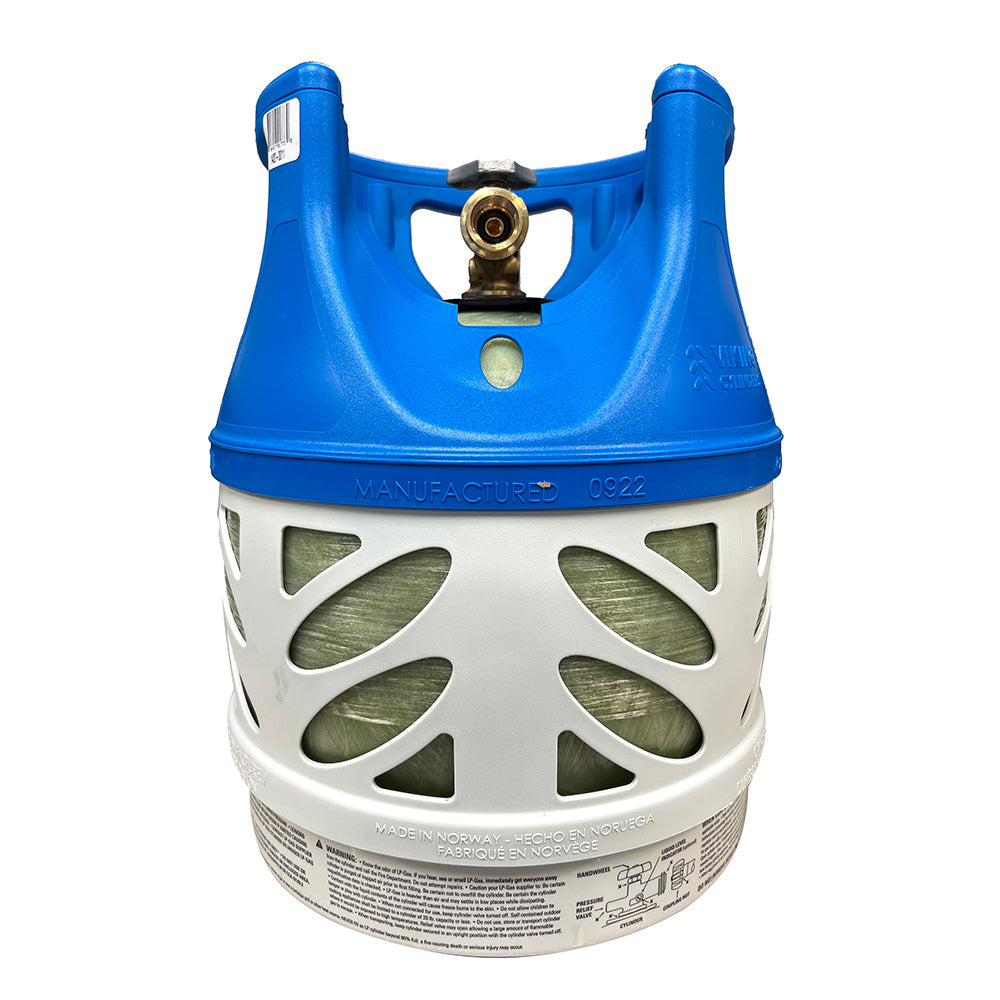 Viking Cylinders 11lb Vertical Fiberglass Composite LPG Cylinder wType 1 Valve OPD DOT TC Approved