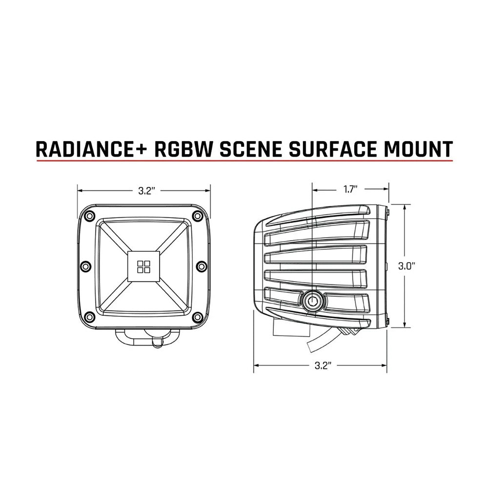 RIGID Industries Radiance Scene RGBW Surface Mount Pair