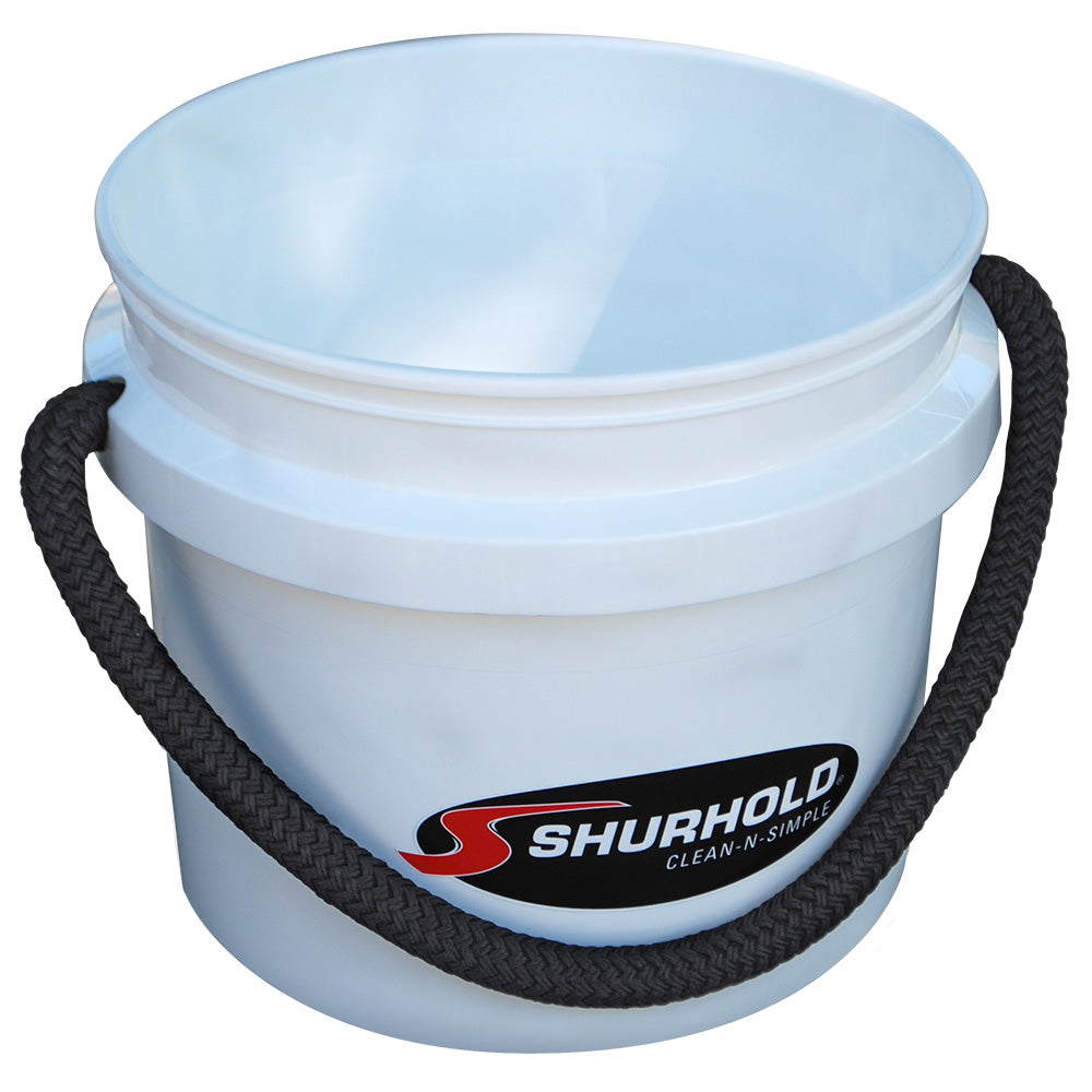 Shurhold Worlds Best Rope Handle Bucket 35 Gallon White