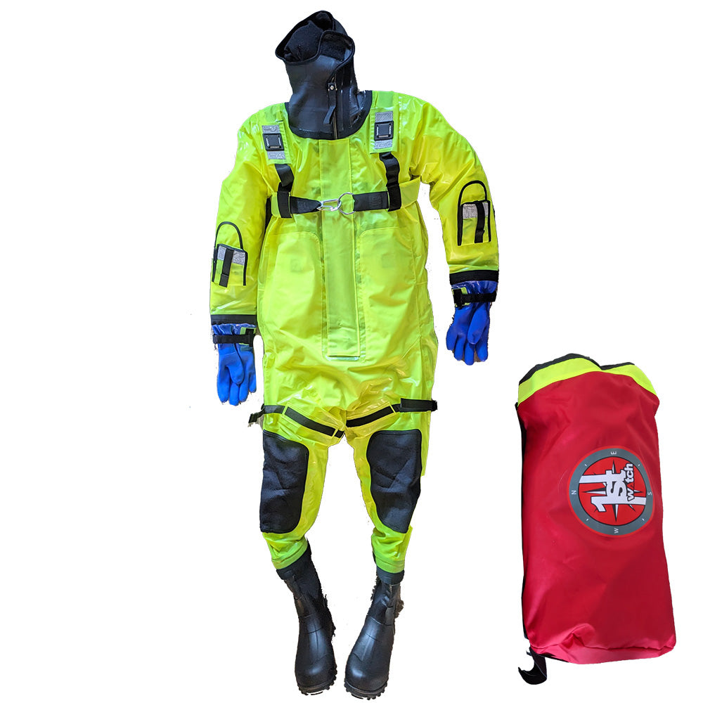 First Watch RS1005 Ice Rescue Suit HiVis Yellow SM Built to Fit 4658