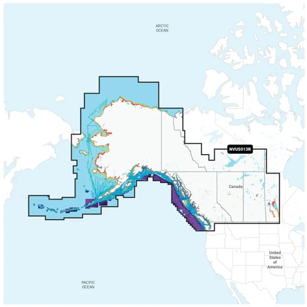 Garmin Navionics Vision NVUS013R Canada West Alaska