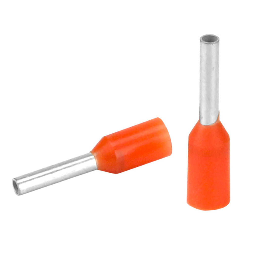 Pacer Orange 2022 AWG Wire Ferrule 6mm Length 25 Pack