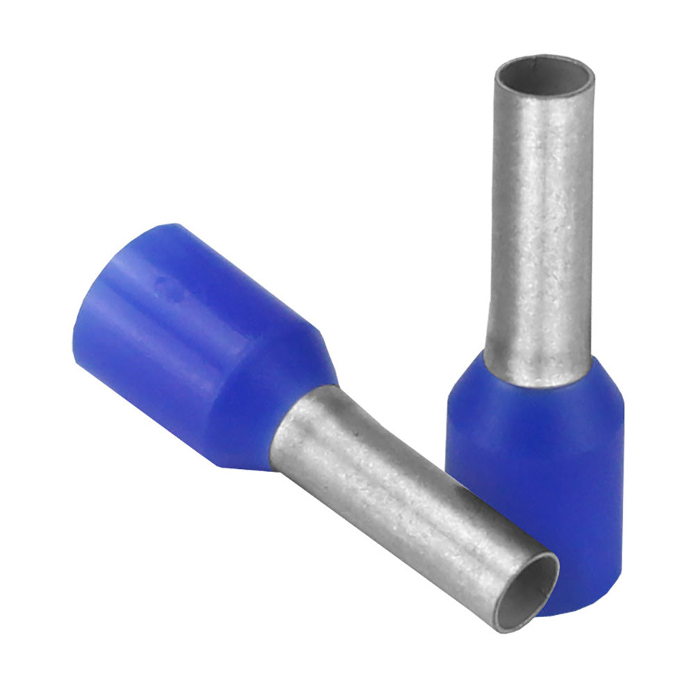 Pacer Blue 14 AWG Wire Ferrule 8mm Length 25 Pack