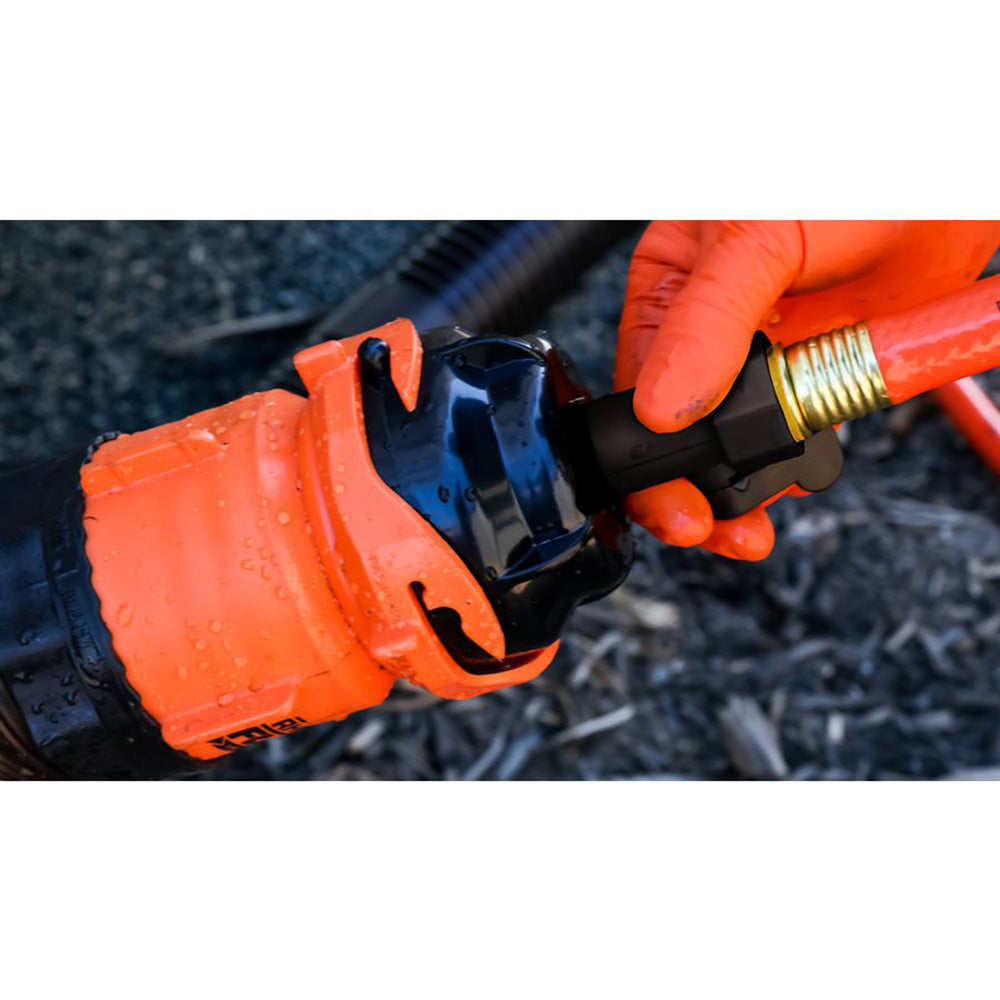 Camco RhinoFlex 10 Clean Out Hose wRinser Cap 58 Internal Diameter