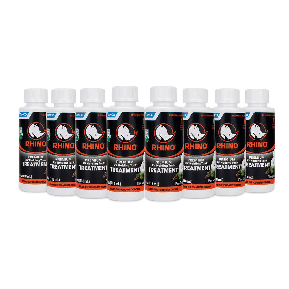 Camco Rhino Premium RV Holding Tank Treatment 8 Single 4oz Bottles