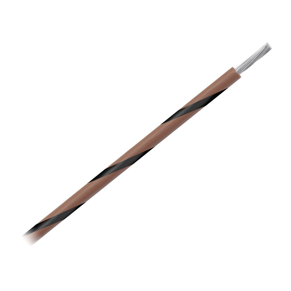 Pacer 14 AWG Gauge Striped Marine Wire 1000 Spool Brown wBlack Stripe
