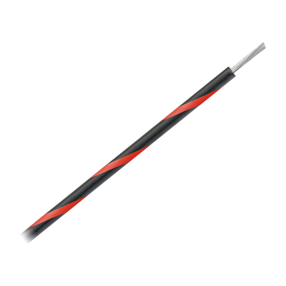 Pacer 16 AWG Gauge Striped Marine Wire 1000 Spool Black wRed Stripe