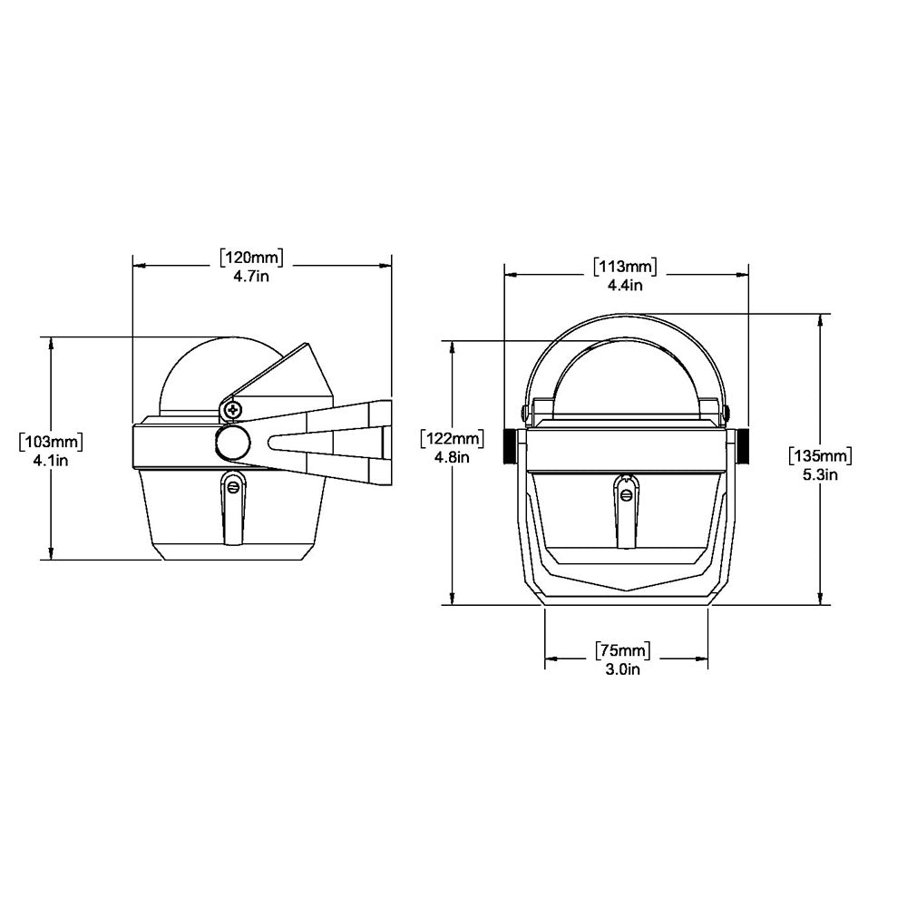 Ritchie B51 Explorer Compass Bracket Mount Black