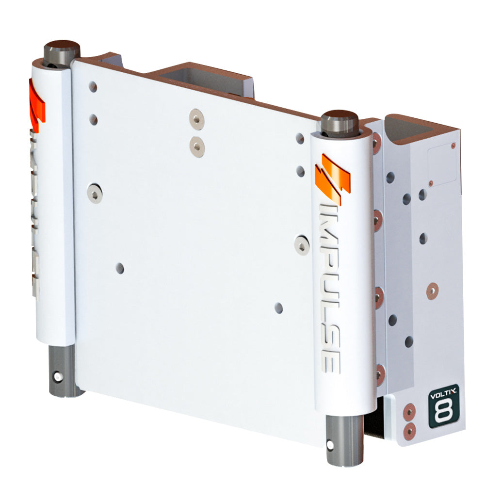 IMPULSE XL 8 Set Back Electric Jack Plate wStandard Control White Cerakote