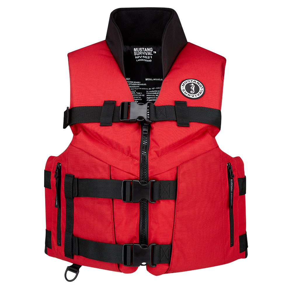 Mustang Accel 100 Foam Fishing Vest Small RedBlack