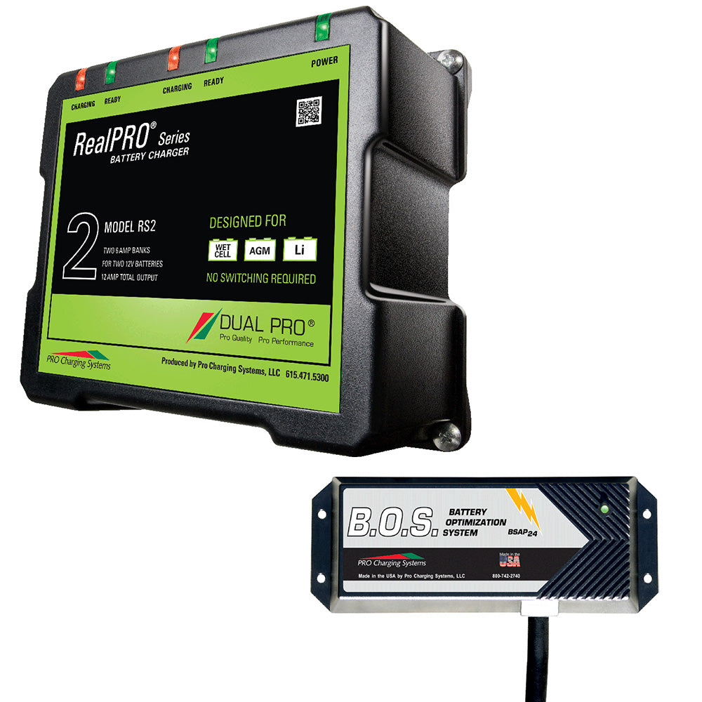 Dual Pro RS2 2 Bank Battery Charger w2 Bank BOS