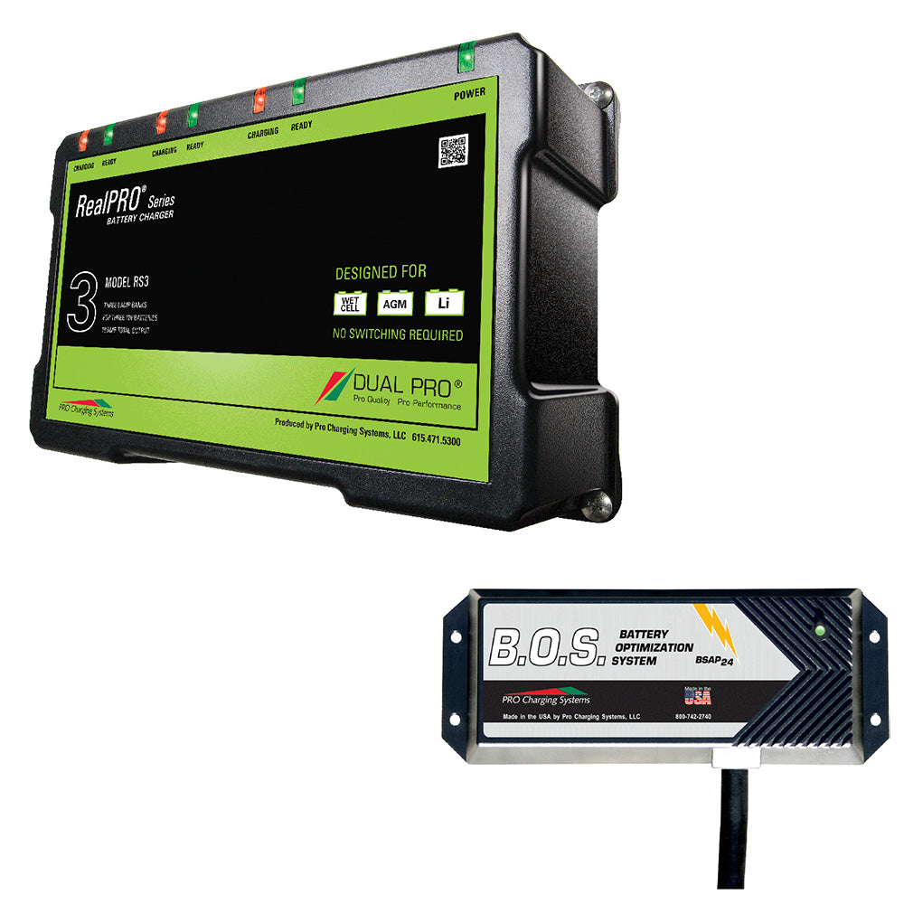 Dual Pro RS3 3 Bank Battery Charger w2 Bank BOS
