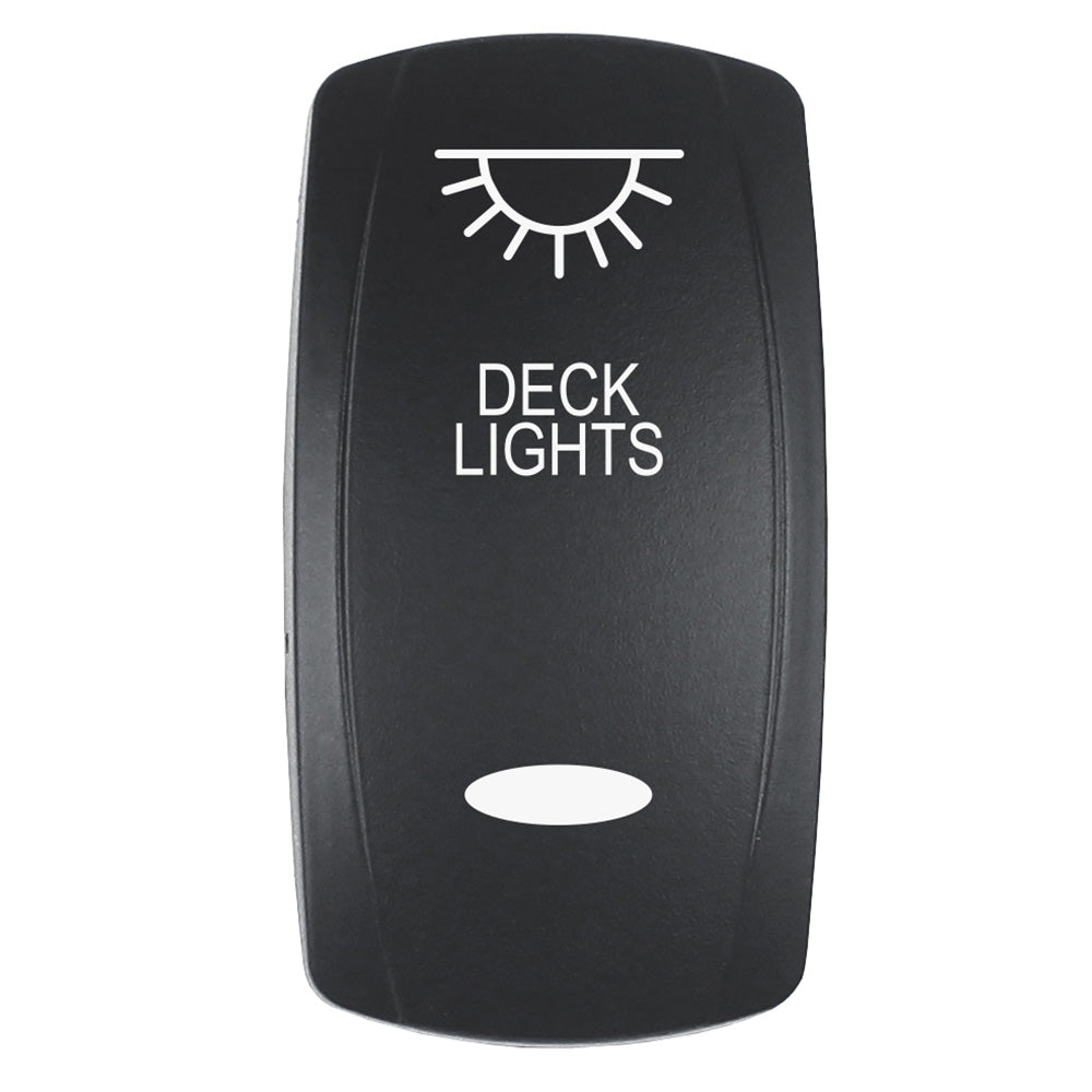 Pacer Actuator DECK LIGHTS fV Series Contura Switches Black Laser Etched TopBottom Light