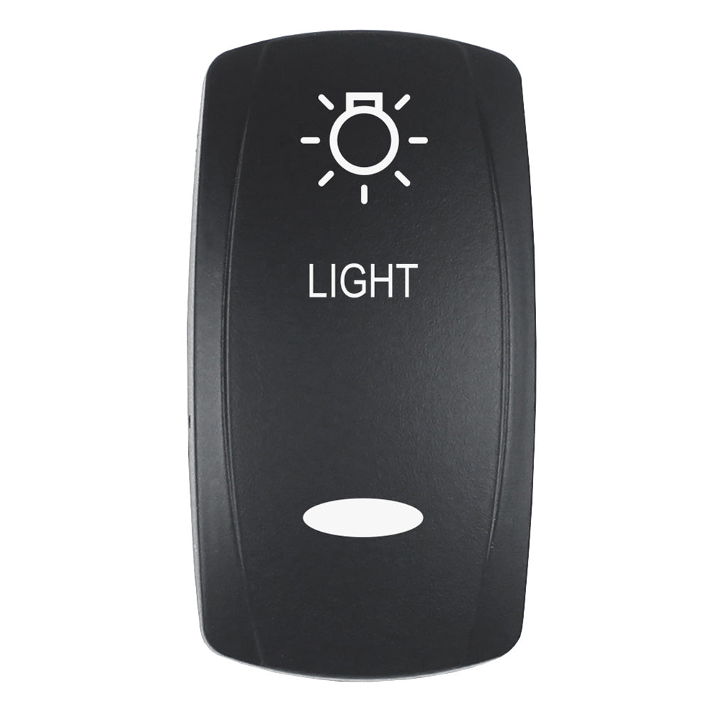 Pacer Actuator LIGHT fV Series Contura Switches Black Laser Etched TopBottom Light