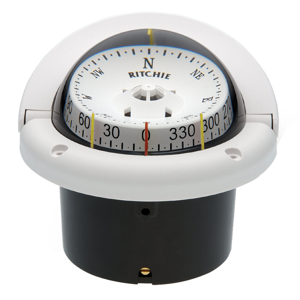 Ritchie HF743W Helmsman Compass Flush Mount White