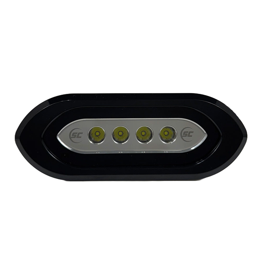 ShadowCaster Flush Mount Spreader Light Black Housing White