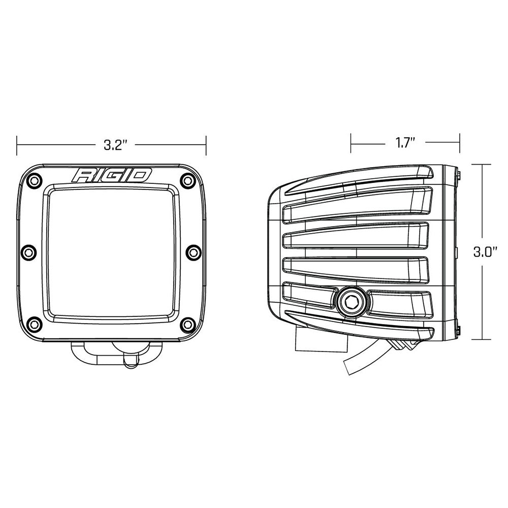 RIGID Industries DSeries LED SAE Fog Beam YellowWhite Set of 2