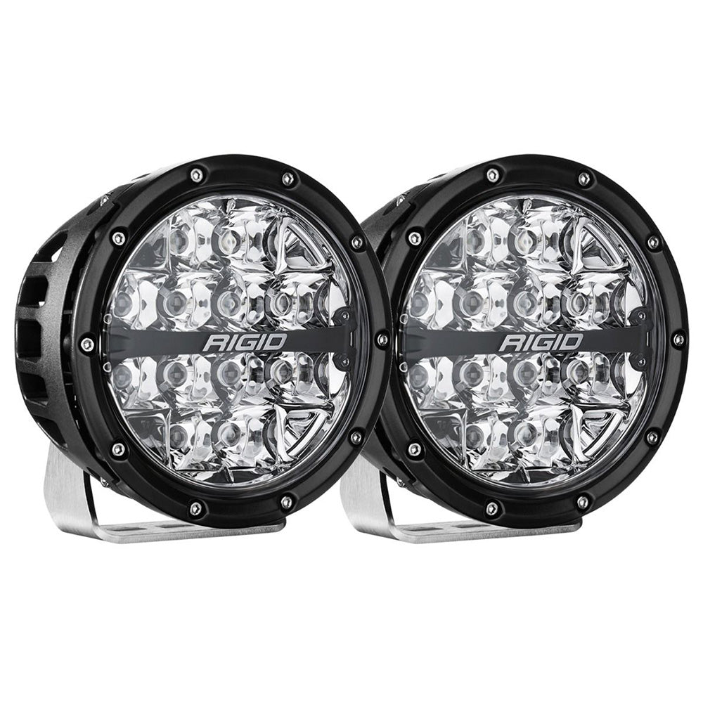 RIGID Industries 360Series RGBW 6 Offroad Lamp Spot Beam wRGBW Backlight Pods Set of 2