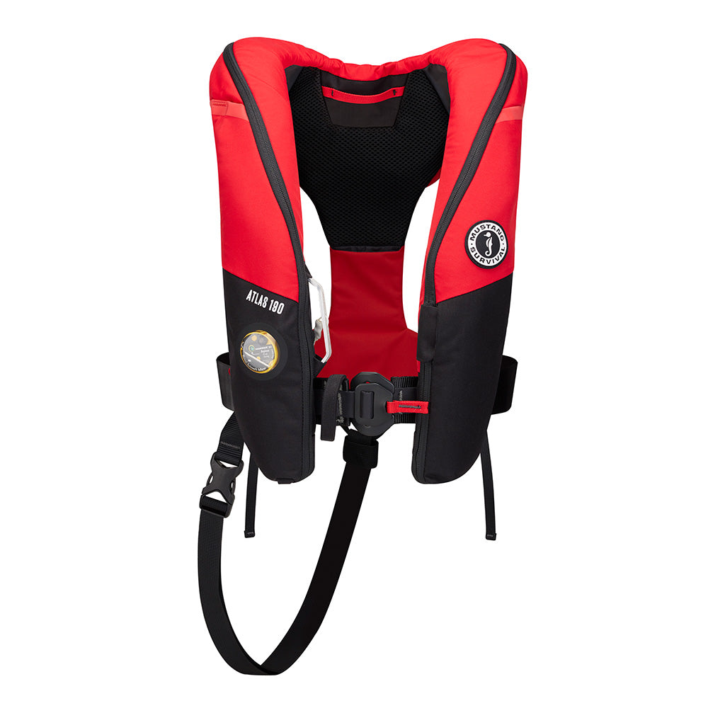 Mustang Atlas 190 DLX Open Ocean Inflatable PFD RedBlack