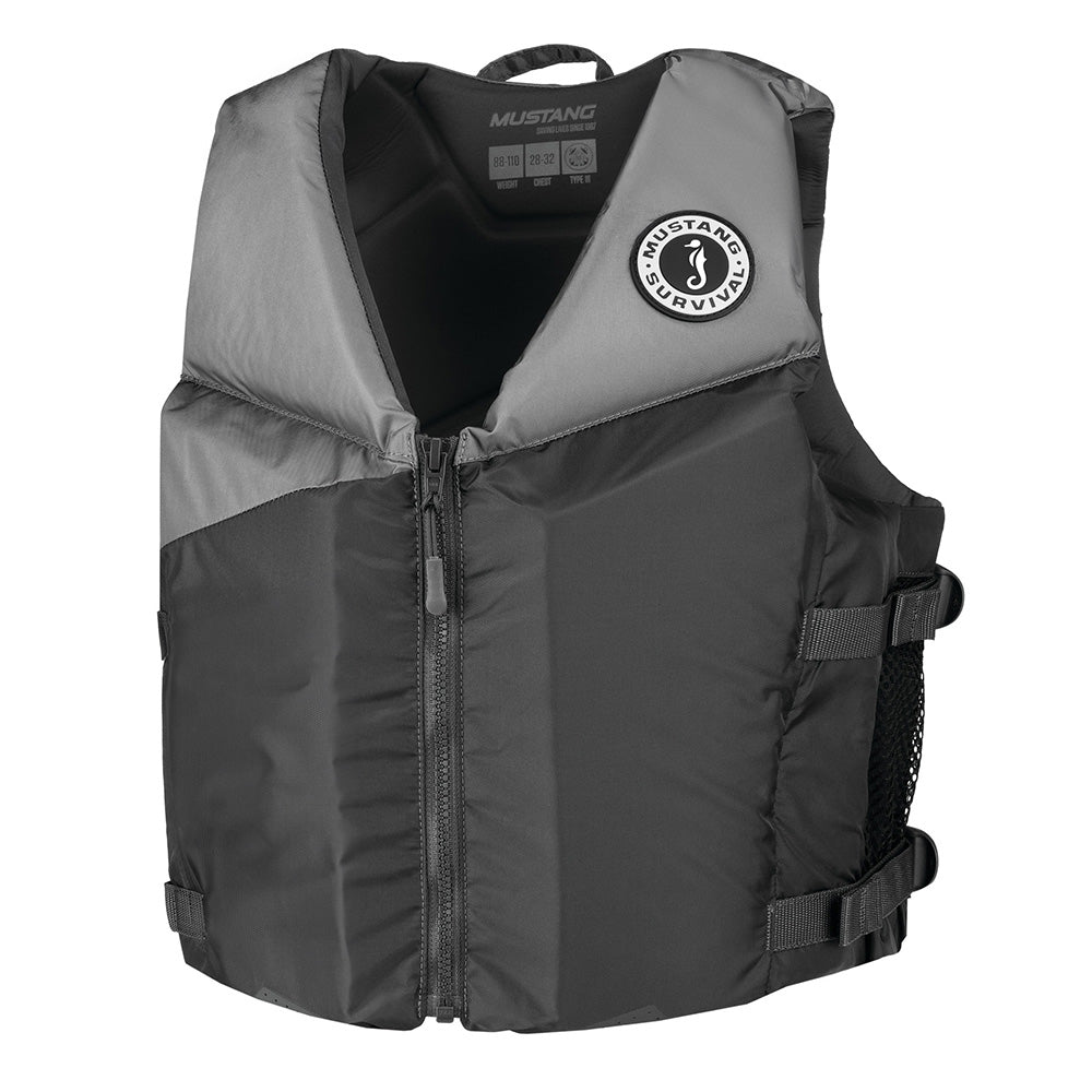 Mustang Young Adult REV Foam Vest GreyLight GreyFluorescent Yellow Universal