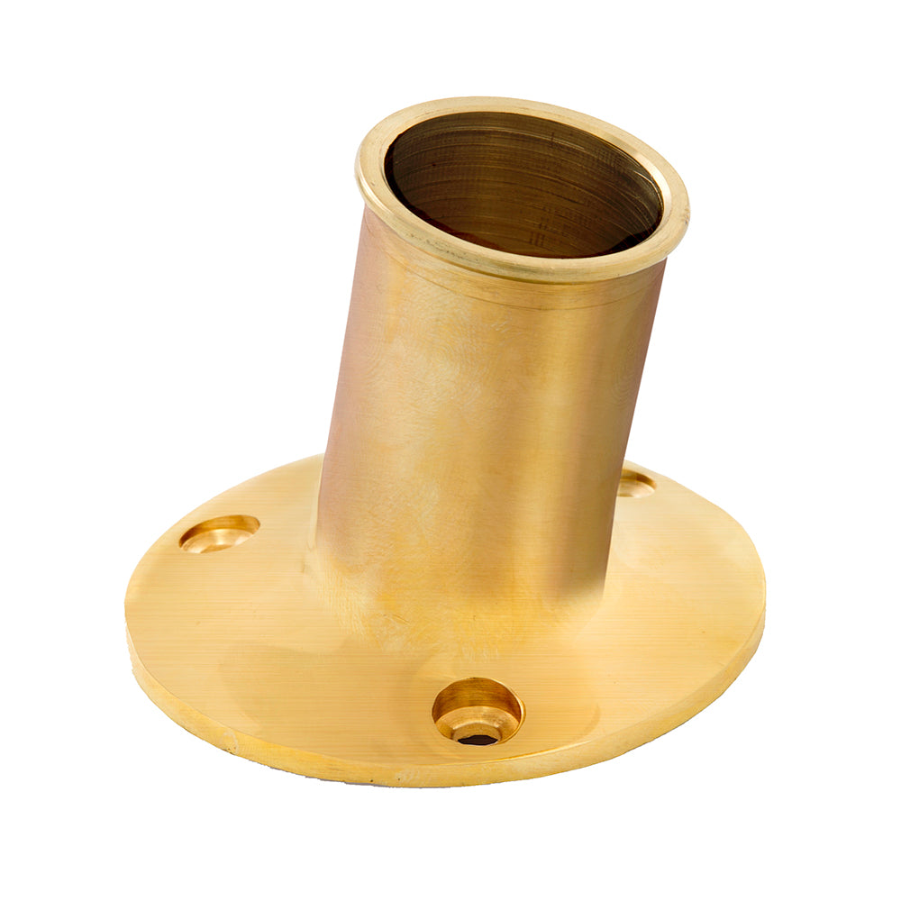 Whitecap Top Mount Flag Pole Socket 1 ID Polished Brass