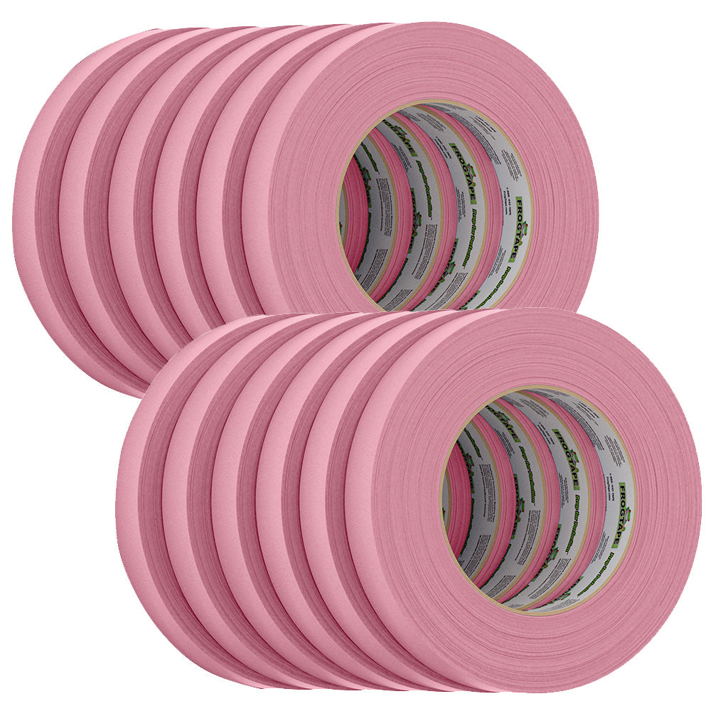 FrogTape CP 325 MediumHigh Adhesion Masking Tape 18MM x 55M x 12Pack Pink Rated f325F