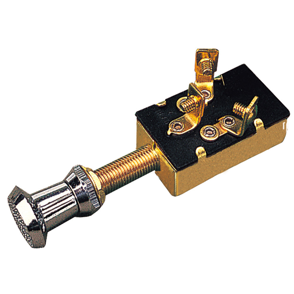 SeaDog 3 Position 1 Circuit PushPull Switch Stamped Brass