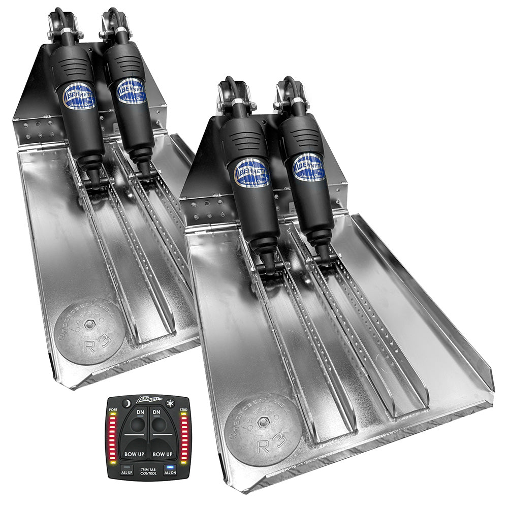 Bennett Marine BOLT 14x23 Dual Electric Trim Tab System wOne Box Indication Unit