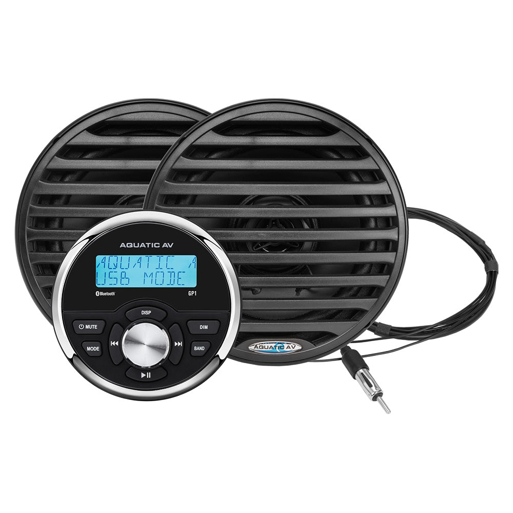 Aquatic AV GP1 Gauge Stereo Economy 65 Speakers Black Pair