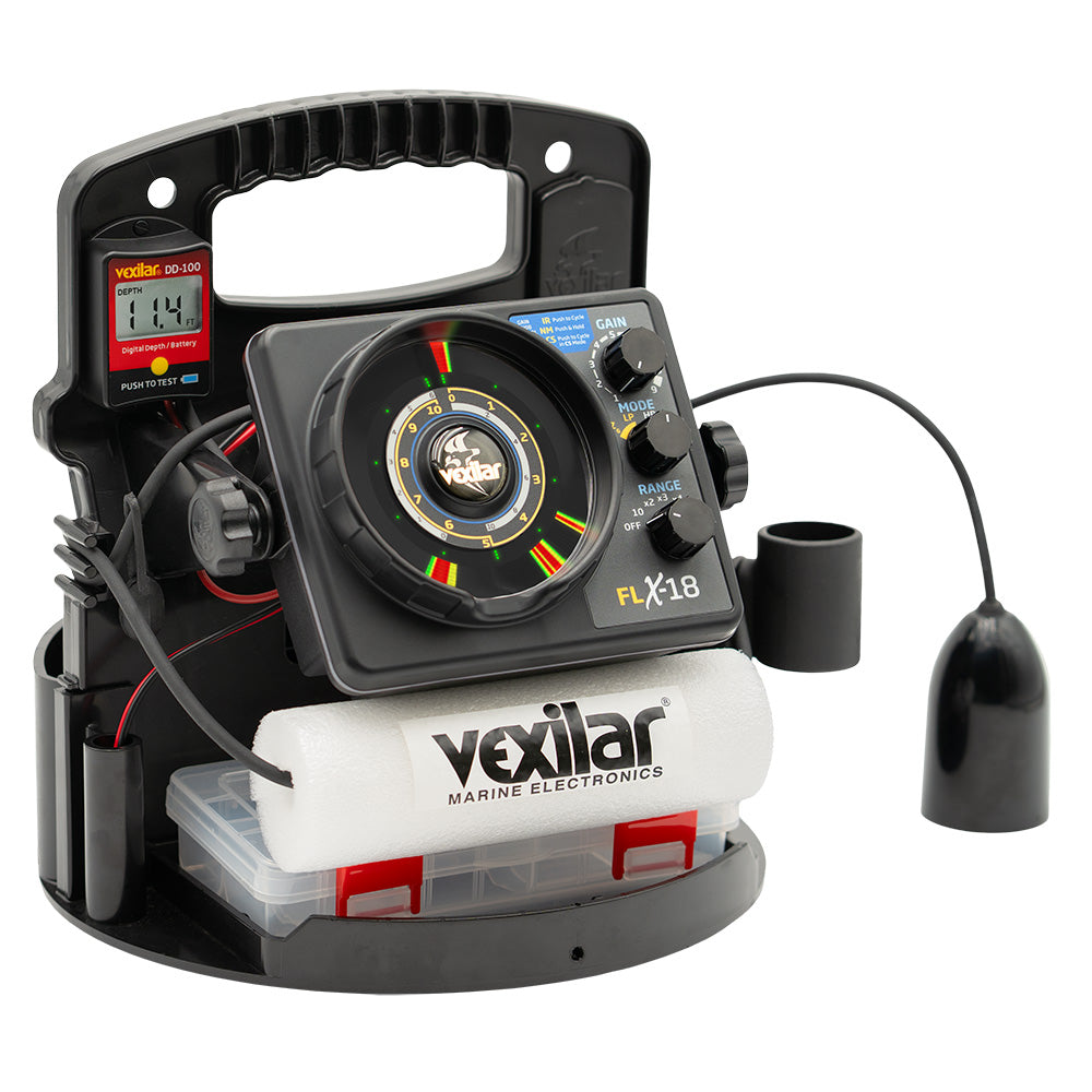 Vexilar FLX18 Pro Pack II Fishing System w12 Degree IceDucer DD100
