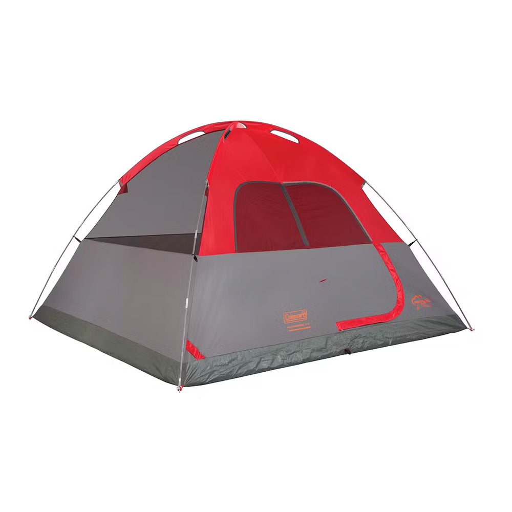 Coleman 6Person Flatwoods II Lightweight Dome Camping Tent Red