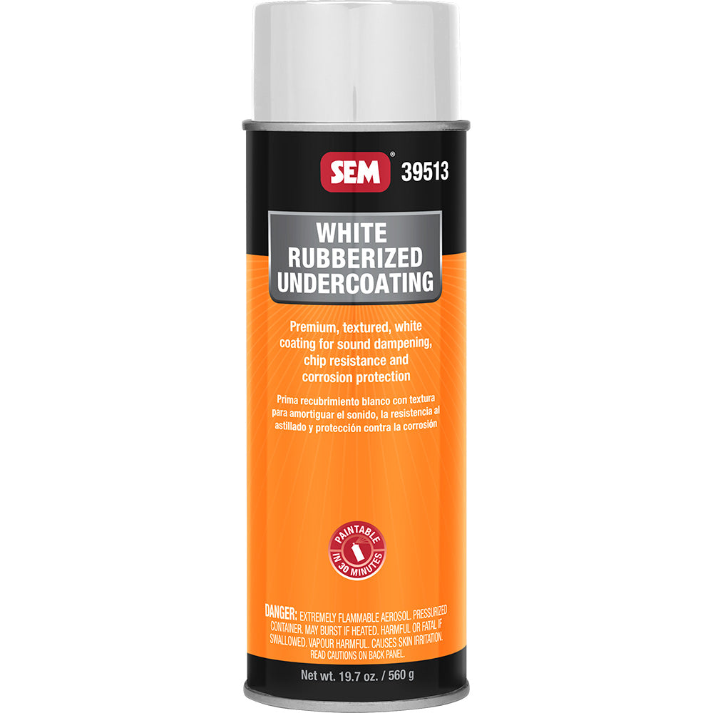 SEM Rubberized Undercoating 24oz Aerosol Can White