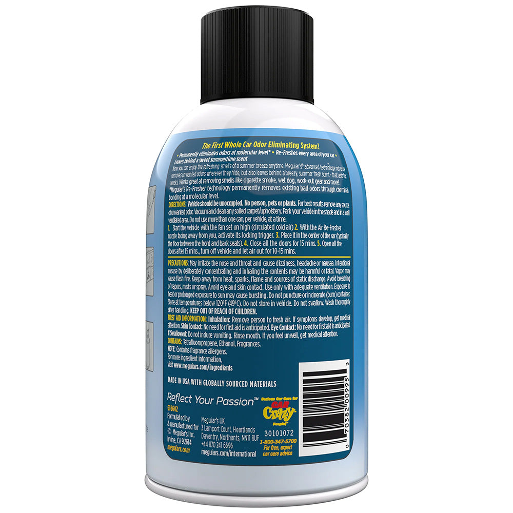 Meguiars Whole Car Air Refresher Odor Eliminator Summer Breeze Scent