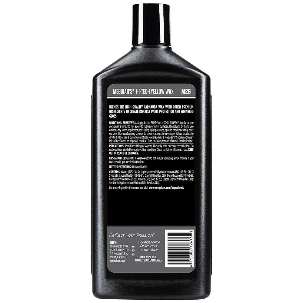 Meguiars HiTech Yellow Wax 16oz