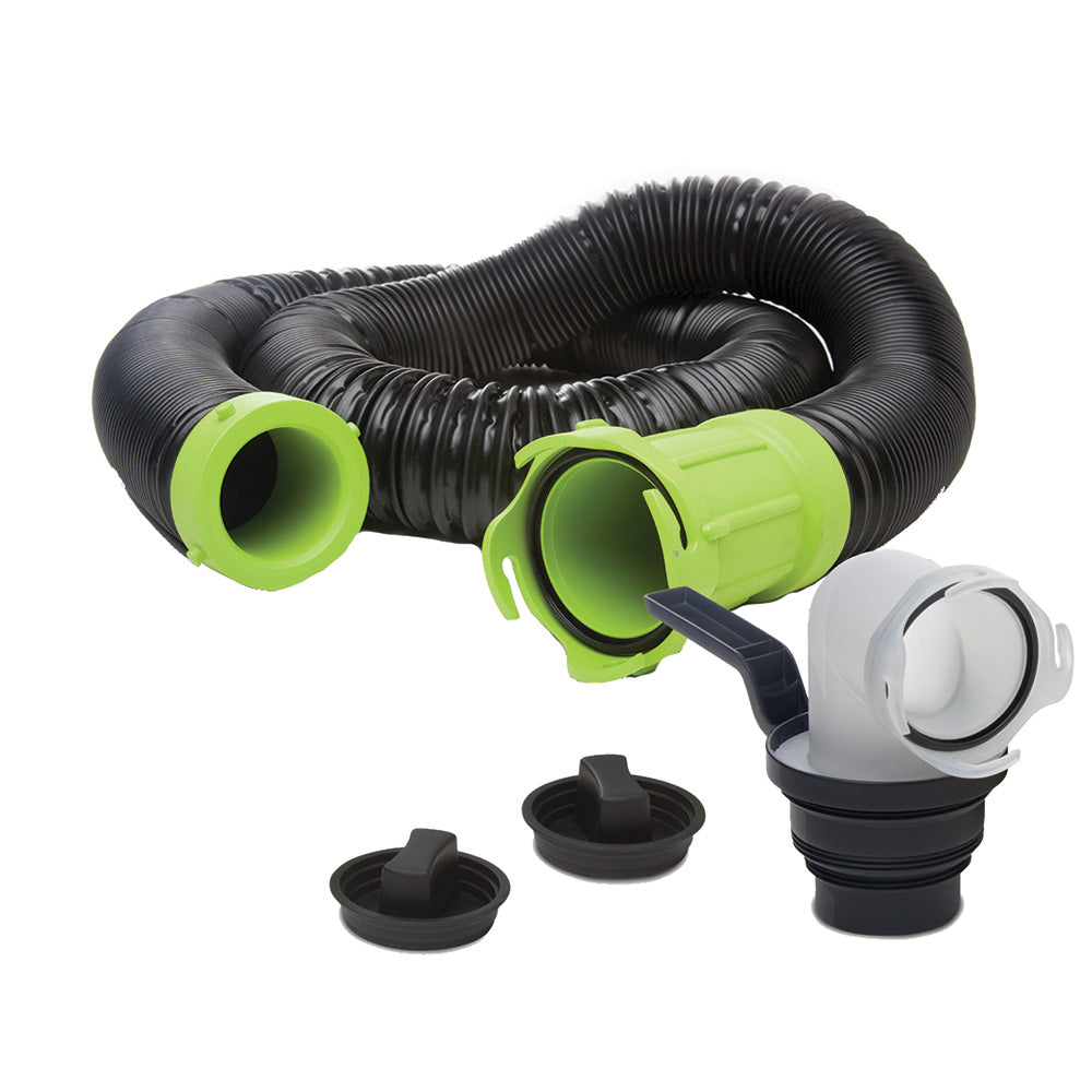 Thetford Titan Premium 15 Sewer Hose Kit wUniversal Bayonet Connection 5in1 Sewer Adapter wHandle