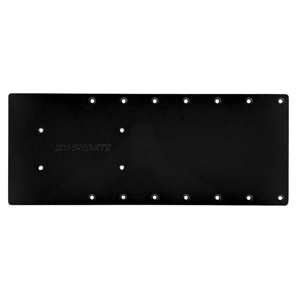 Sea Brackets 20 Straight Trolling Motor Plate fGarmin Kraken Black