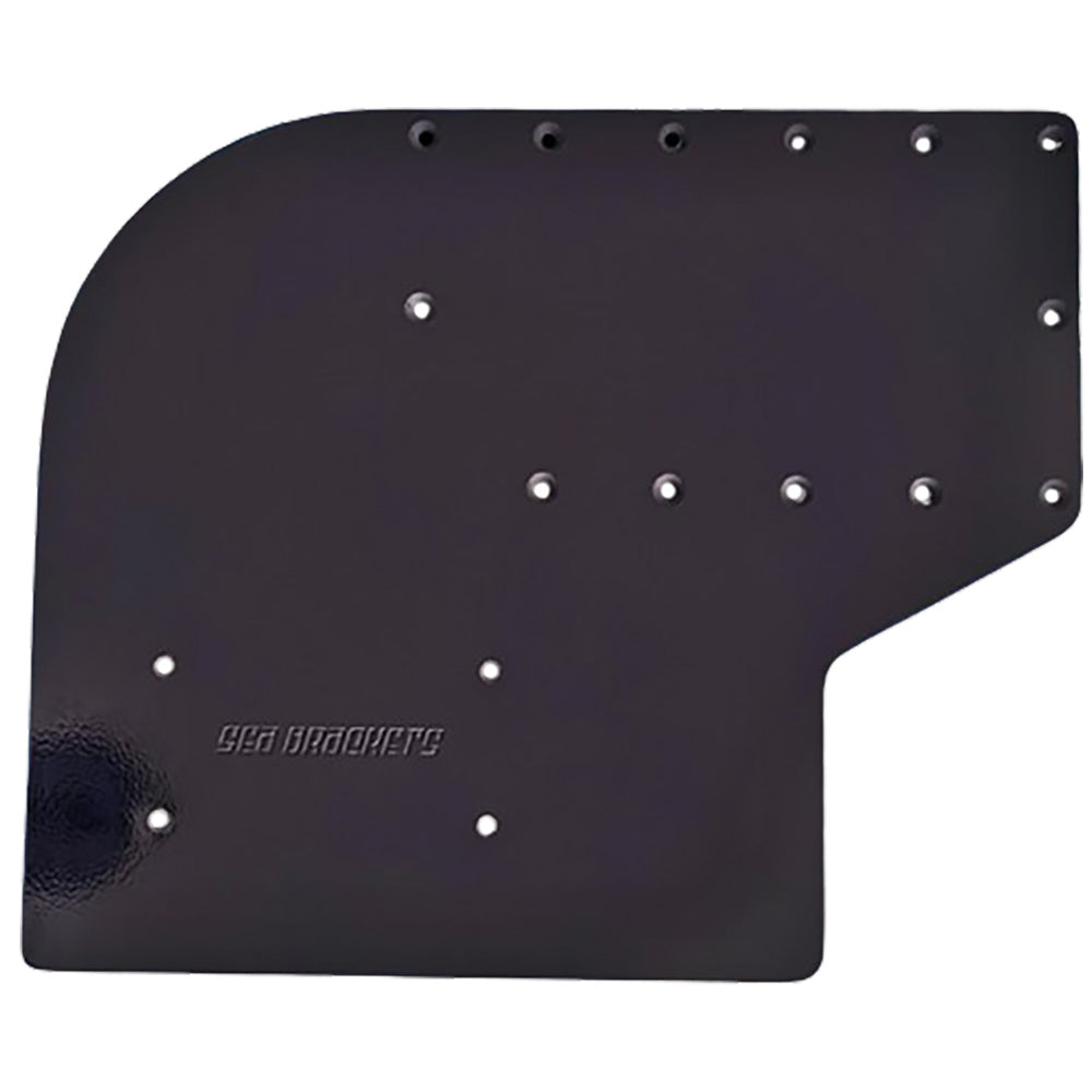 Sea Brackets Large Offset Trolling Motor Plate fGarmin Kraken Black