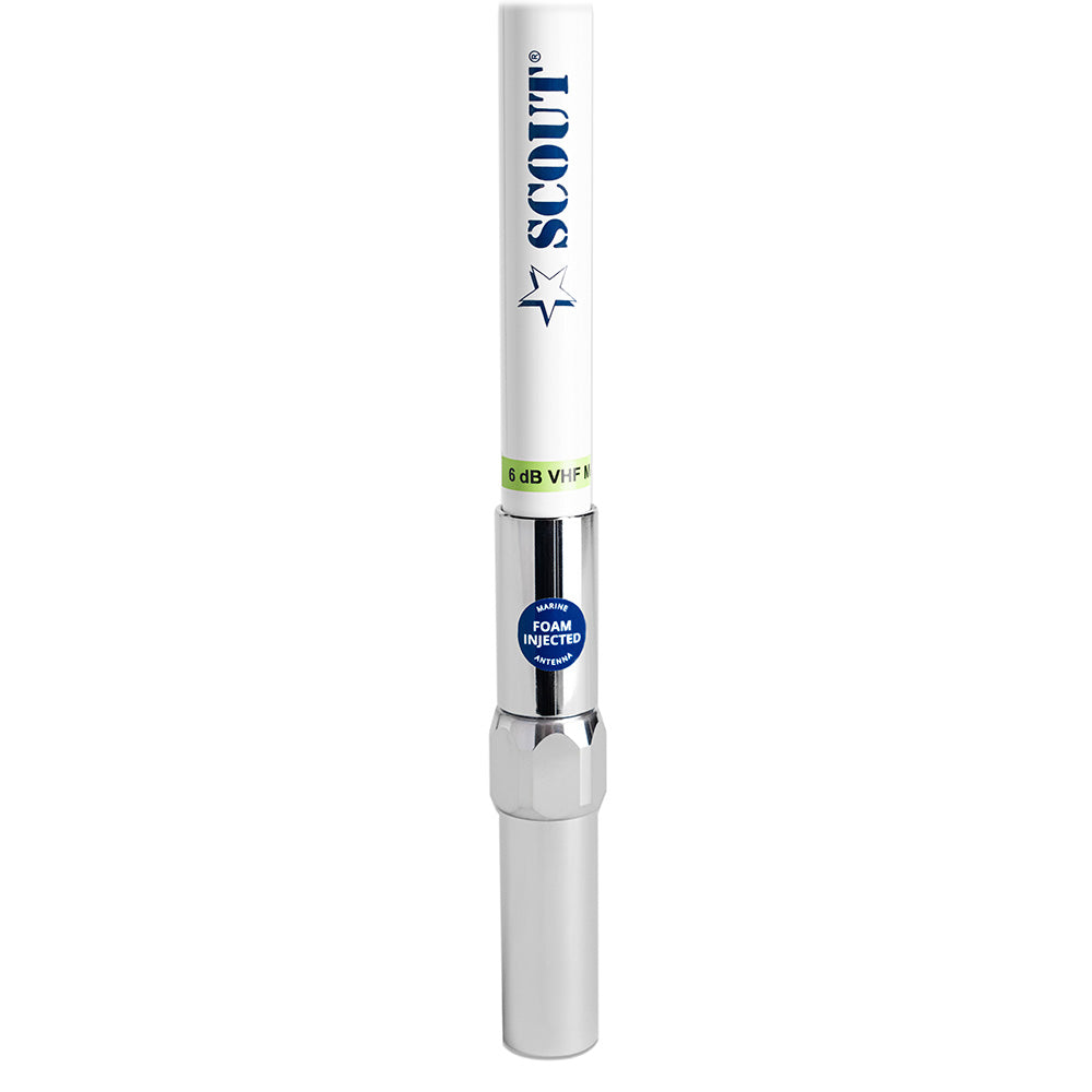 Scout 8 QuickFit White VHF Antenna w5M Cable FME Quick 6 Foam Filled 6db Solid Brass Copper Element