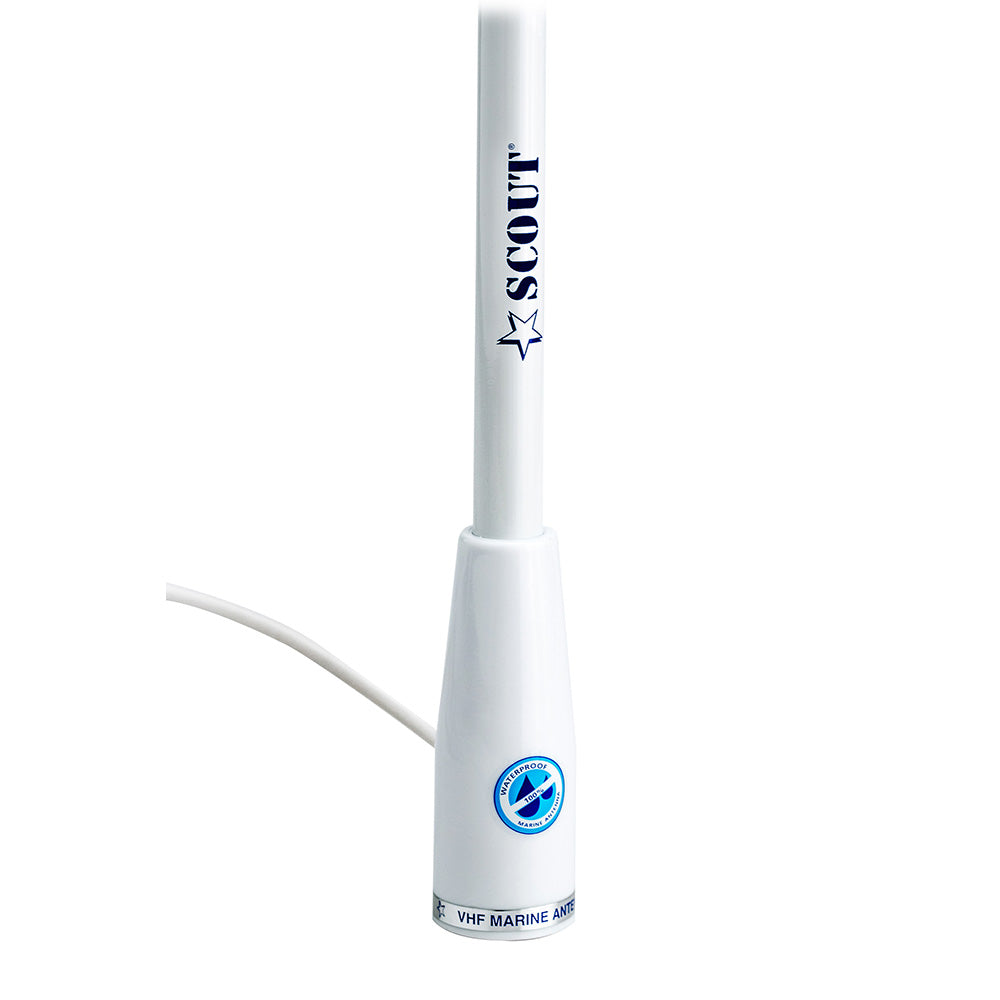 Scout 5 White VHF Antenna 3dB Nylon Ferrule w5M RG58 Coax KS22