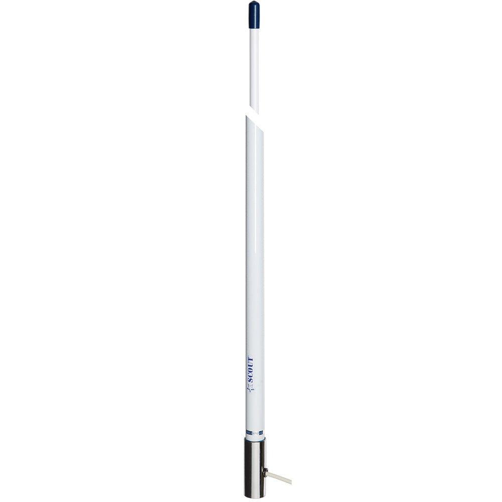 Scout 8 White VHF Antenna 6dB Stainless Steel Ferrule w5M RG58 Coax Includes PL259 KS42
