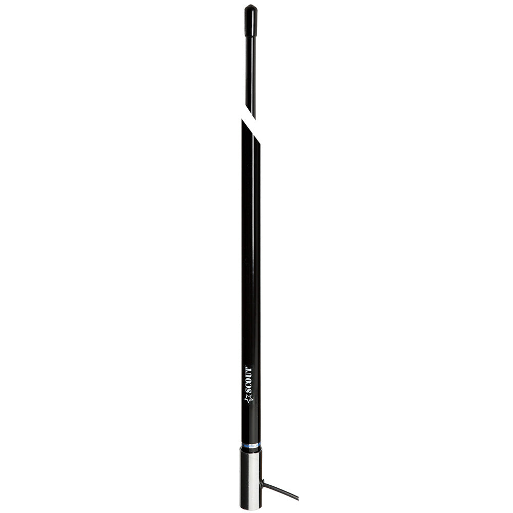 Scout 8 Black VHF Antenna 6dB Stainless Steel Ferrule w5M RG58 Coax Includes PL259 KS42