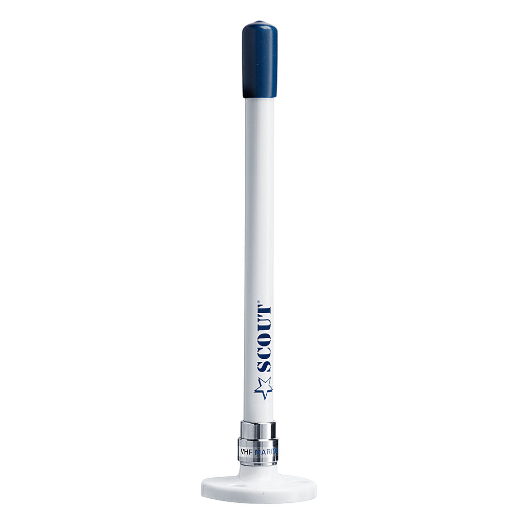 Scout 9 Stubby White VHF Antenna wQuick Mount Includes 5M RG58 Mount Integrated Connector KS10