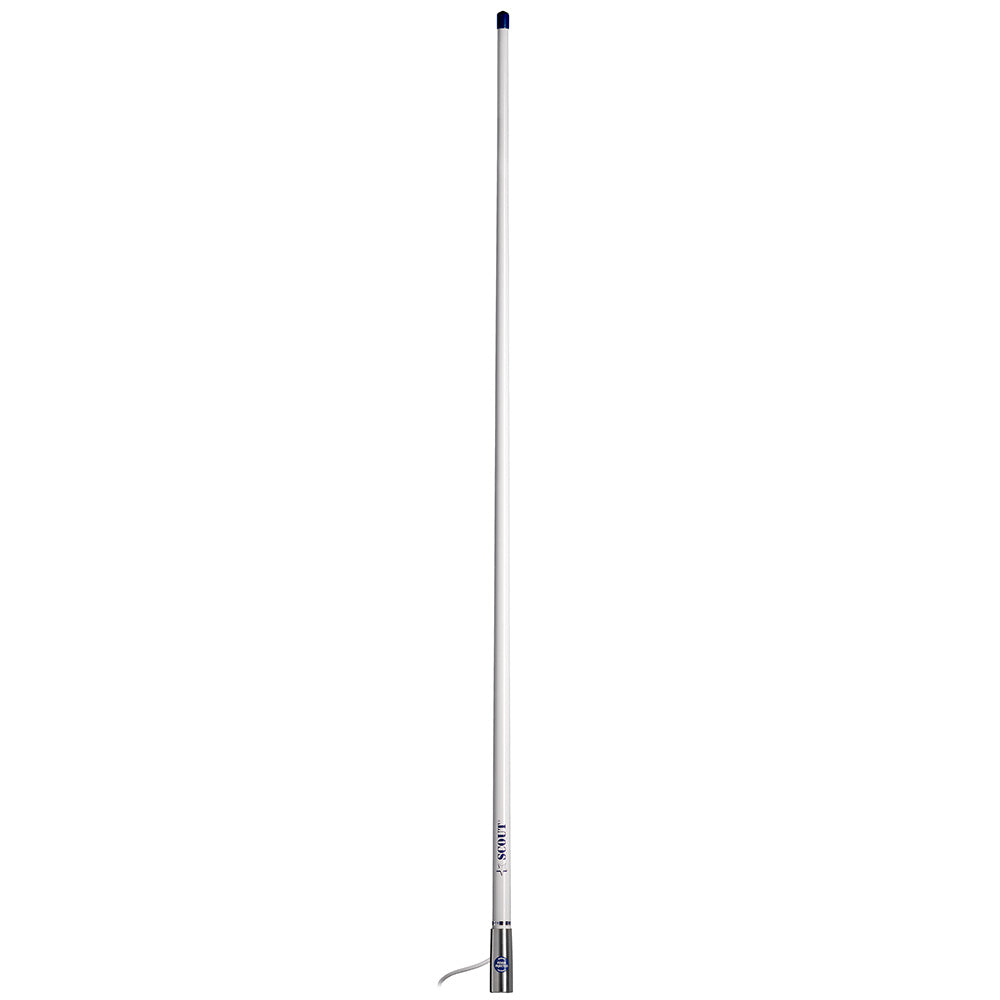 Scout Titan Series 4 White VHF Antenna 3dB Stainless Steel Ferule w5M RG58 Includes PL259